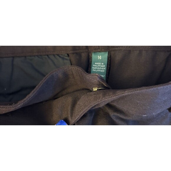 LAUREN RALPH LAUREN Adelle Pants Women 14 Brown Straight Leg Chino Office Work - Picture 5 of 12